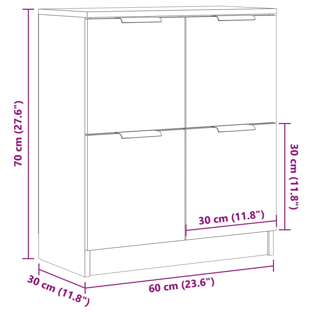 Skjenk Gammelt Tre 60x30x70 cm