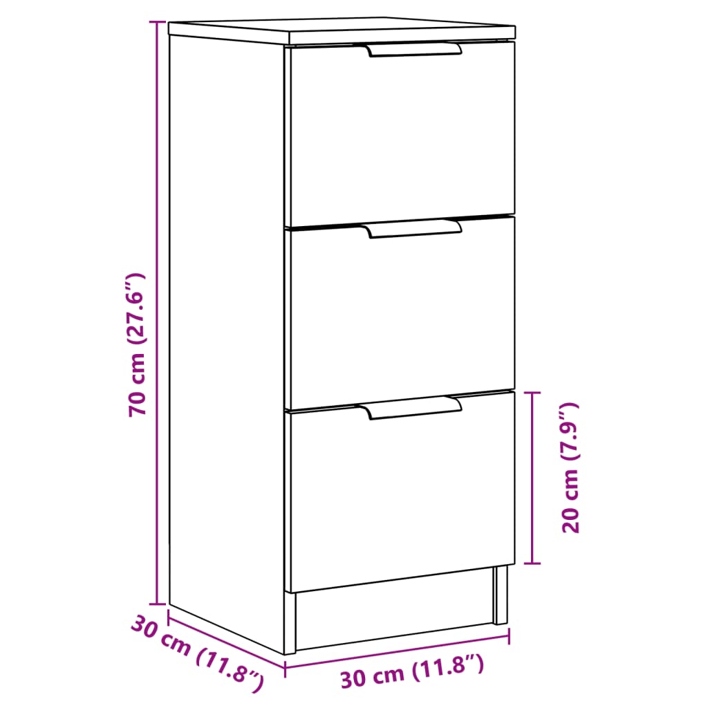 Skjenk Artisan Eik 30x30x70 cm