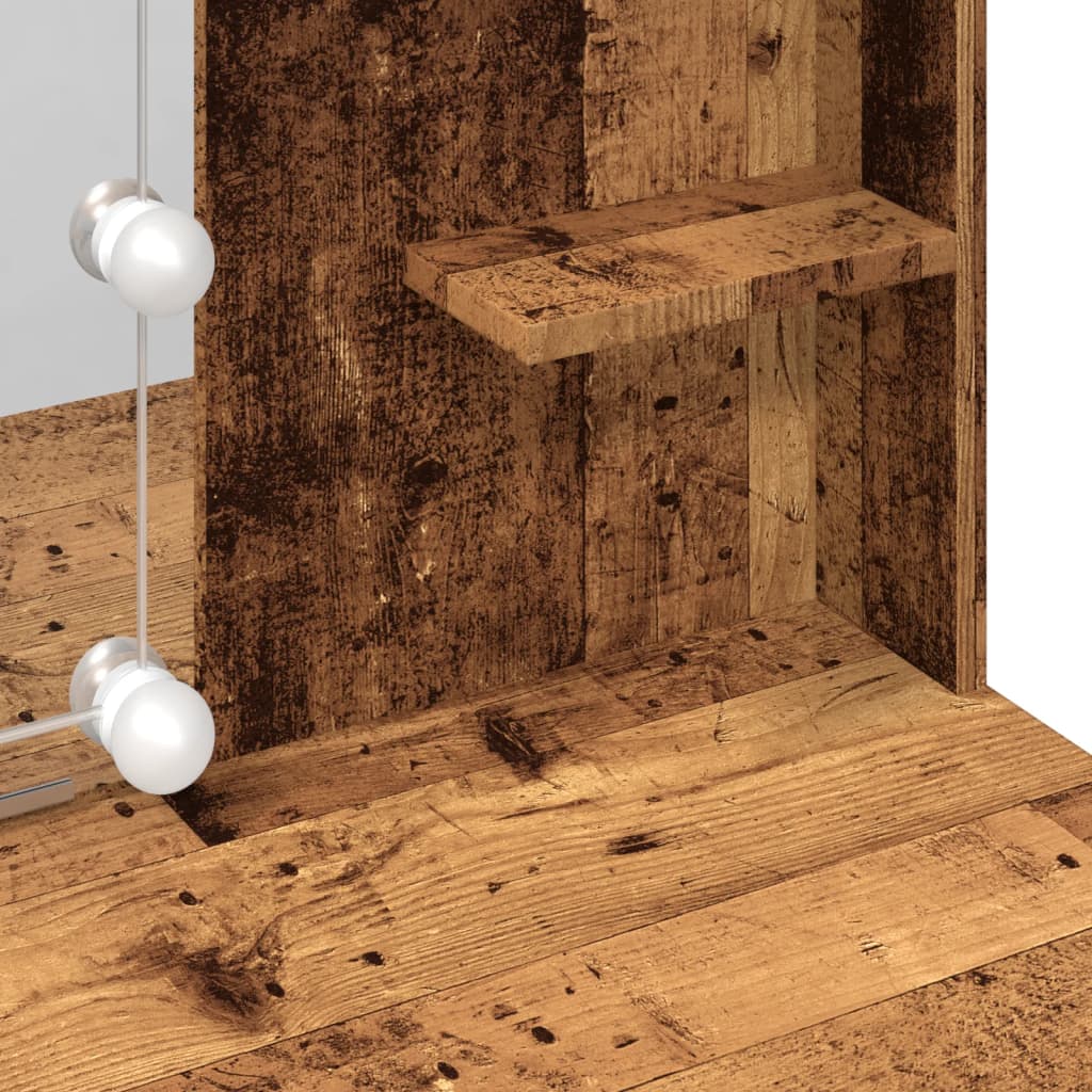 Sminkebord Gammelt Tre LED 96x40x142 cm