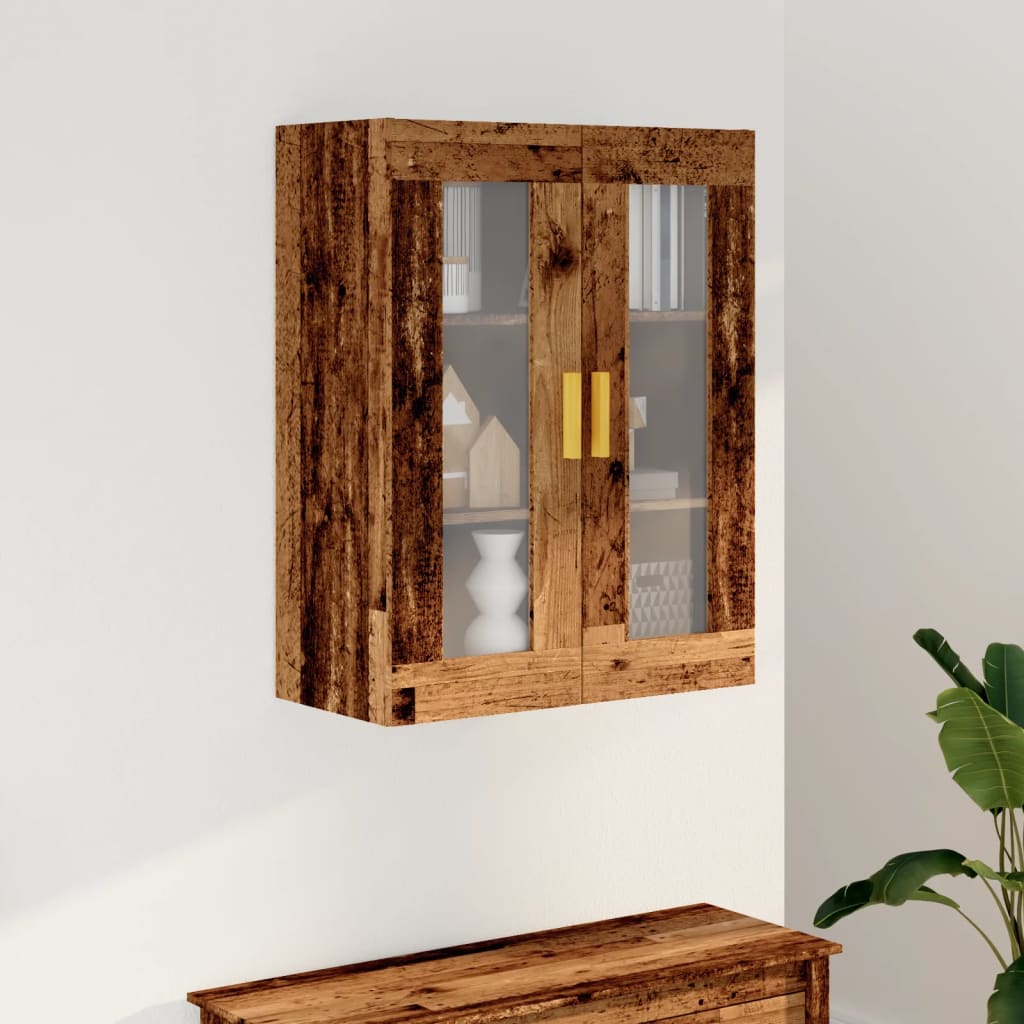 Veggskap Gammelt Tre 69,5x34x90 cm