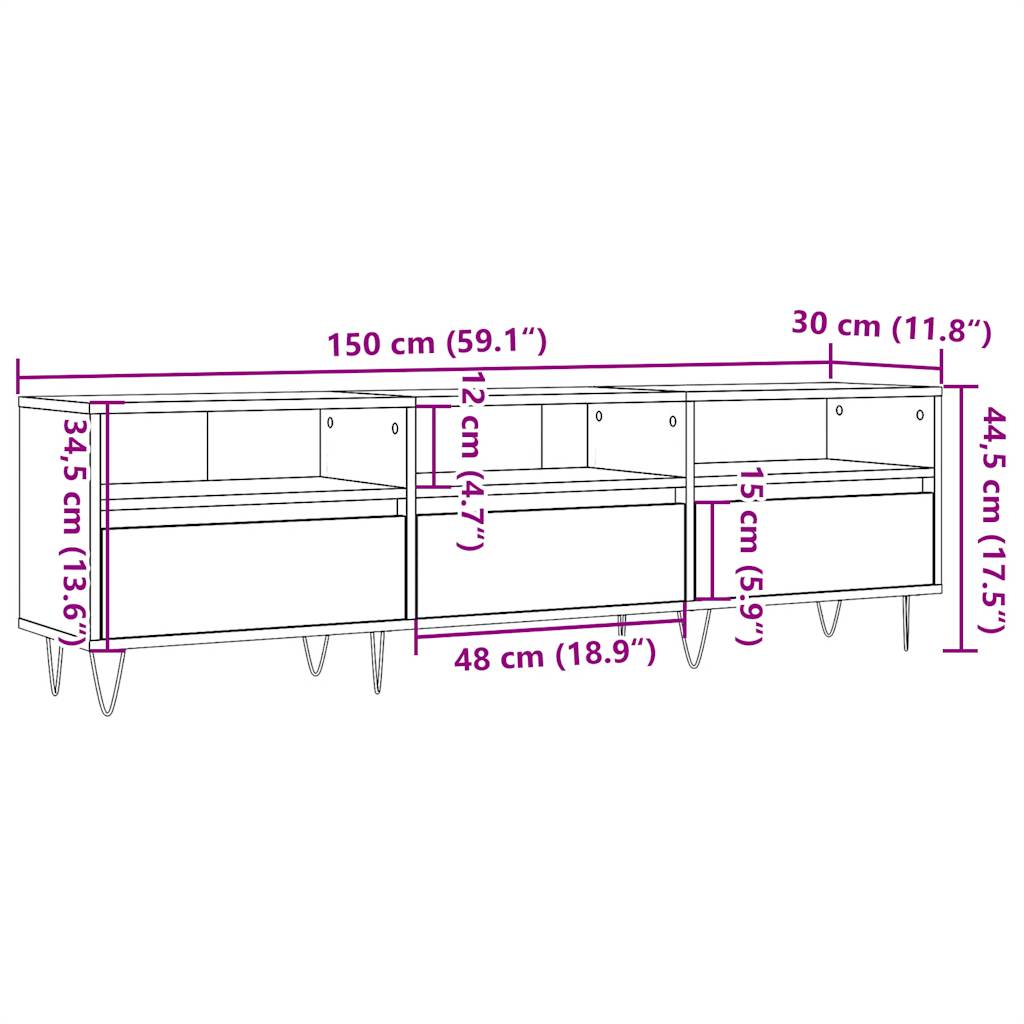 TV-Møbel Artisan Eik Tv-benk 150x30x44,5 cm