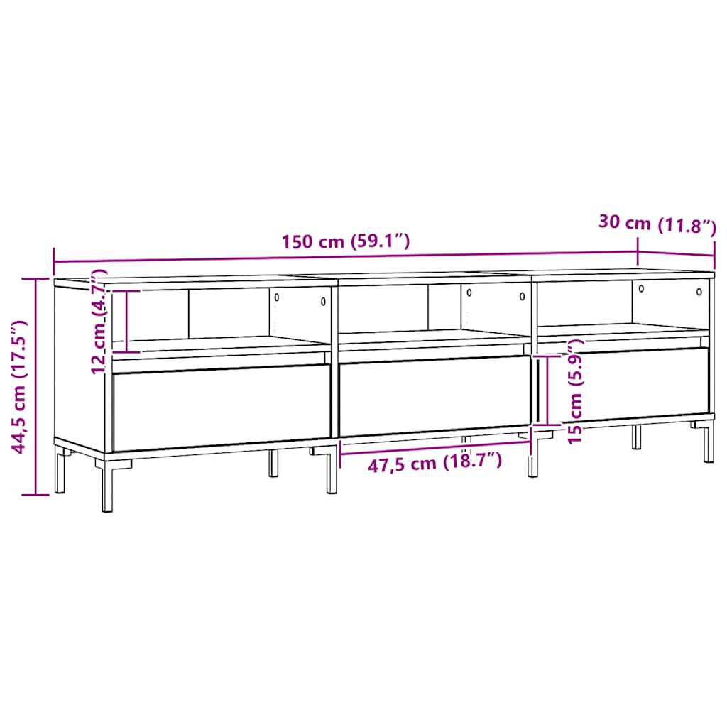 TV-Møbel Artisan Eik TV-benk 150x30x44,5 cm