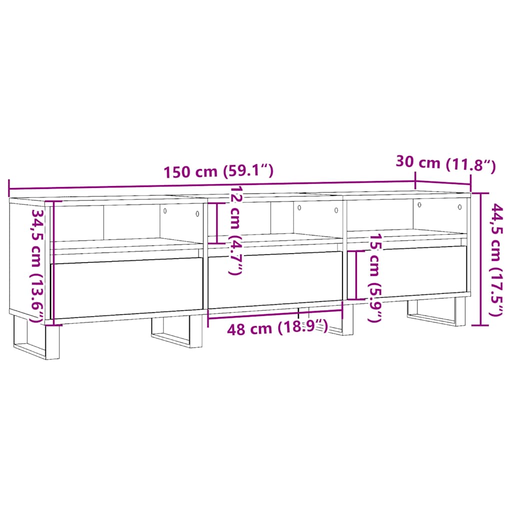 TV-Møbel Artisan Eik TV-benk 150x30x44,5 cm