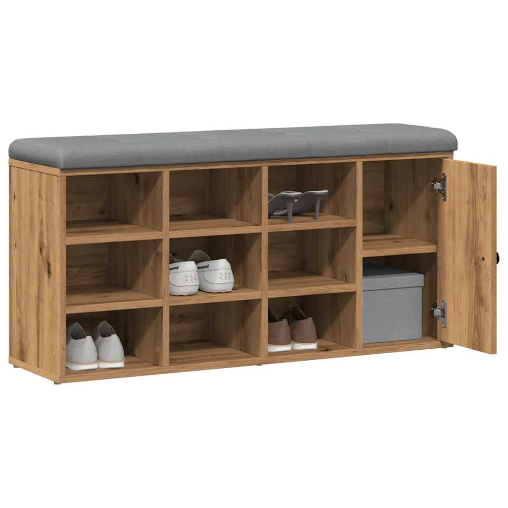 Sittebenk Skohylle Artisan Eik 102x32x50 cm