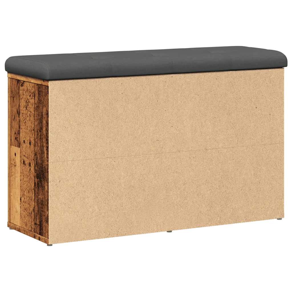 Skoskap Skohylle Skobenk Gammelt Tre 82x32x50 cm