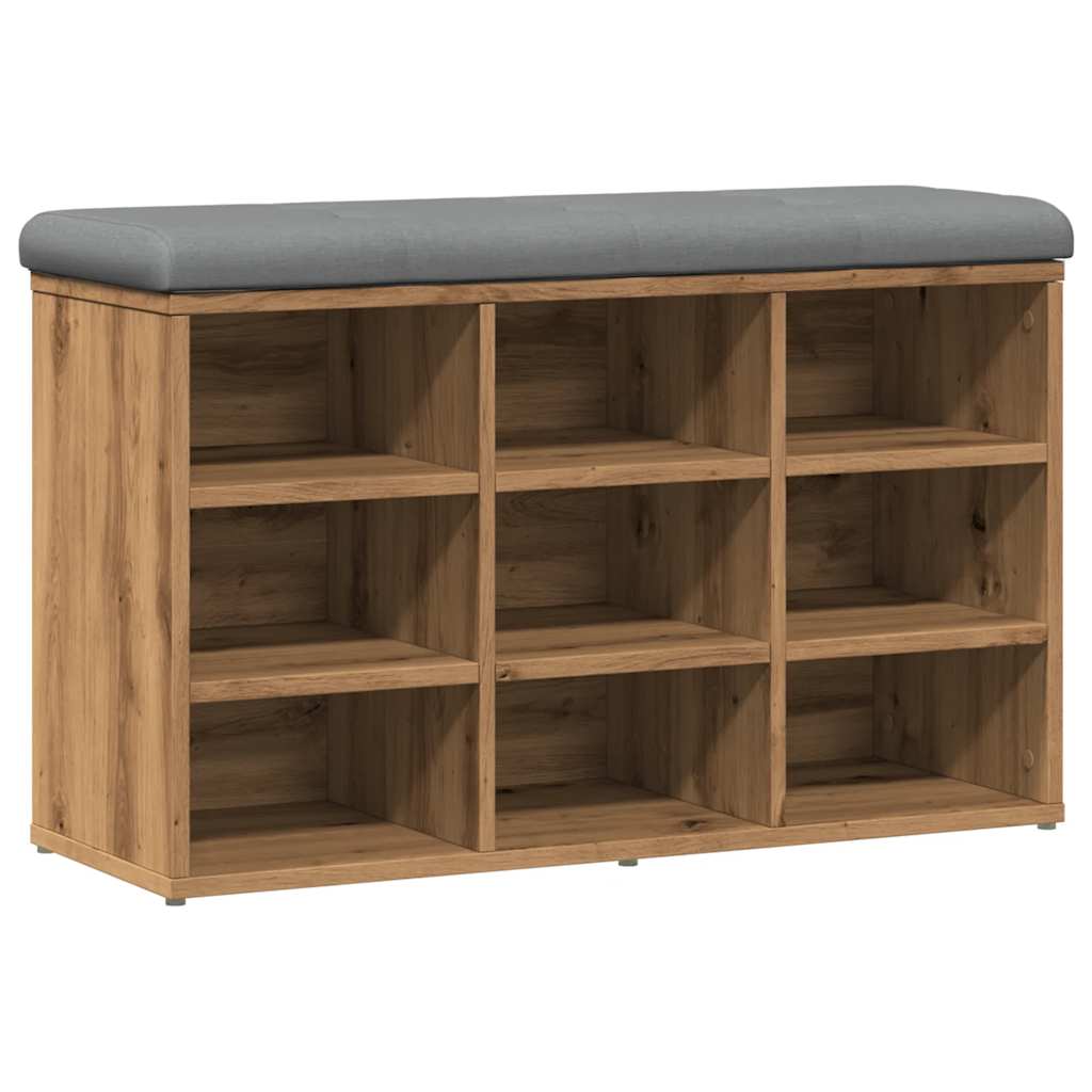 Sittebenk Skohylle Artisan Eik 82x32x50 cm
