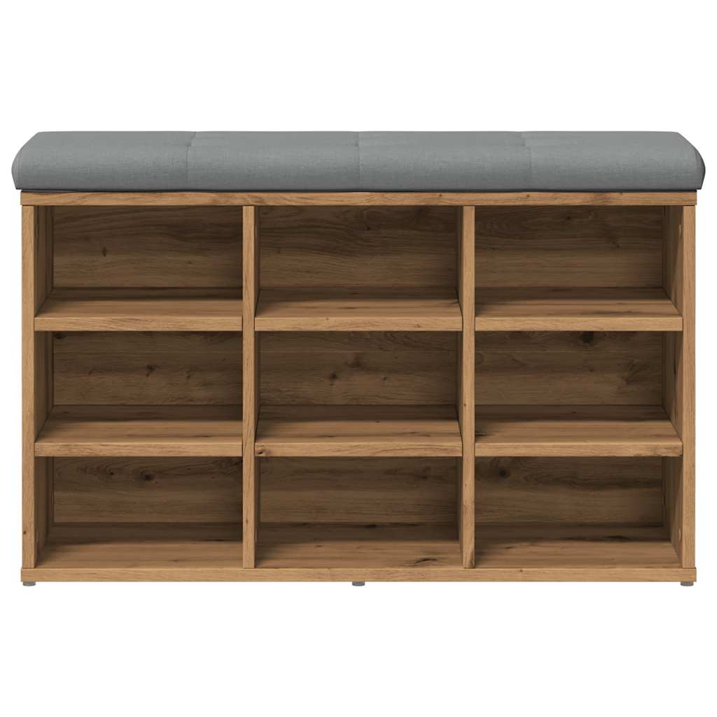 Sittebenk Skohylle Artisan Eik 82x32x50 cm