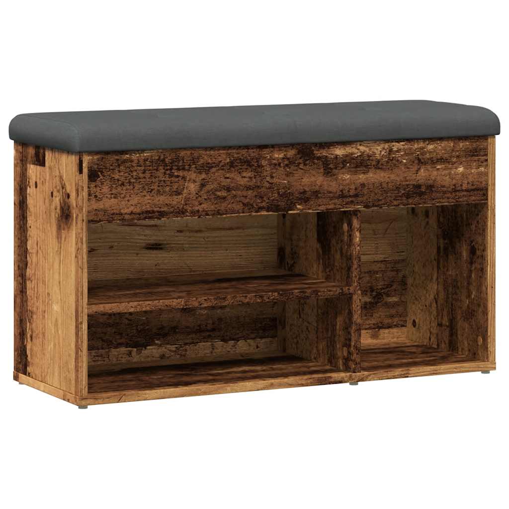 Skoskap Skohylle Skobenk Gammelt Tre 82x32x45,5 cm