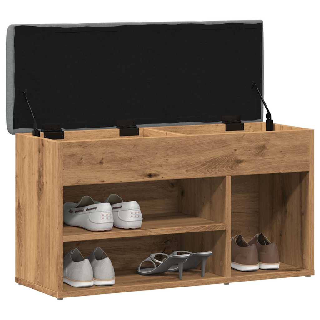Sittebenk Skohylle Artisan Eik 82x32x45,5 cm