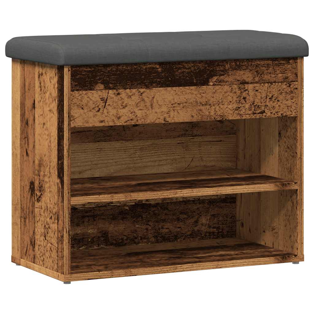 Skoskap Skohylle Skobenk Gammelt Tre 62x32x50 cm