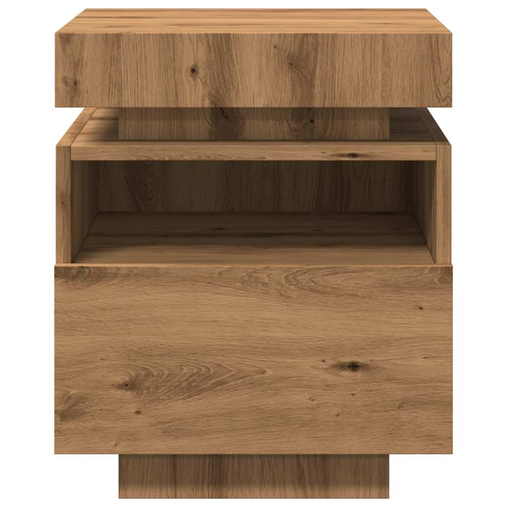 Nattbord Sengbord Artisan Eik med LED 40x39x48,5 cm