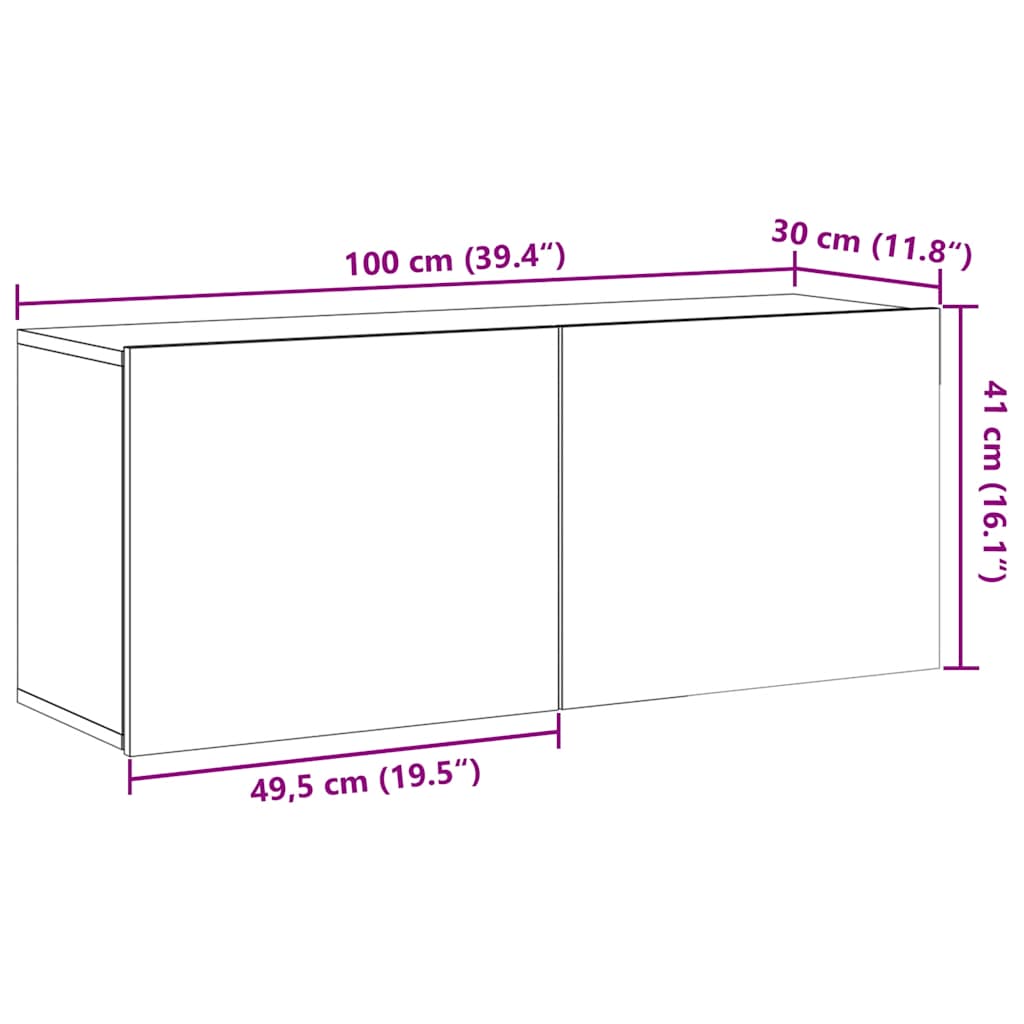 TV-Møbel Gammelt Tre Tv-benk 100x30x41 cm