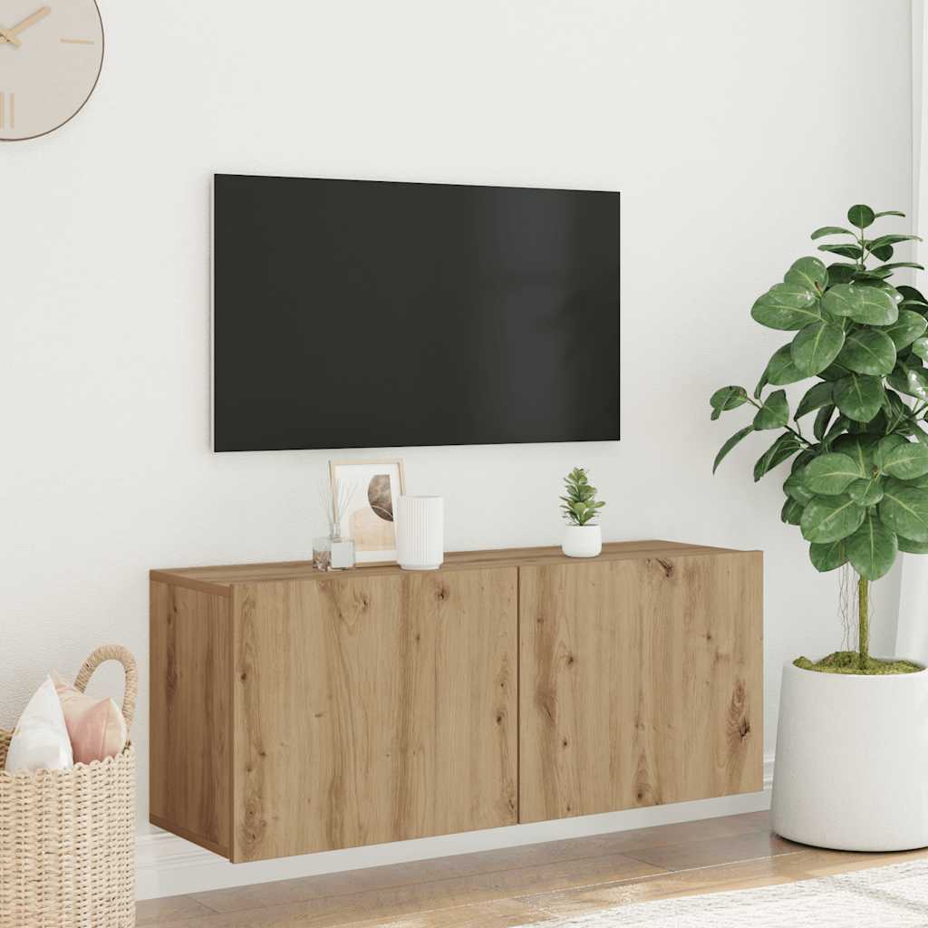 TV-Møbel Artisan Eik Vegghengt TV-benk 100x30x41 cm