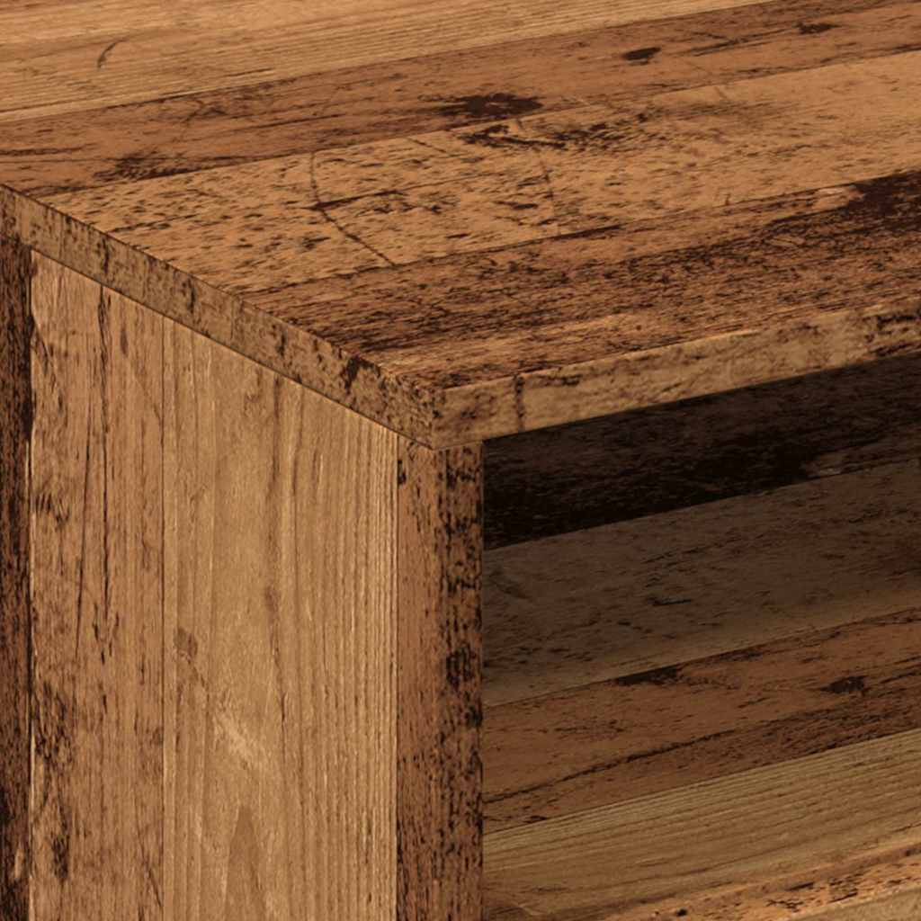 Salongbord Sofabord Gammelt Tre med LED-lys 50x49x40 cm