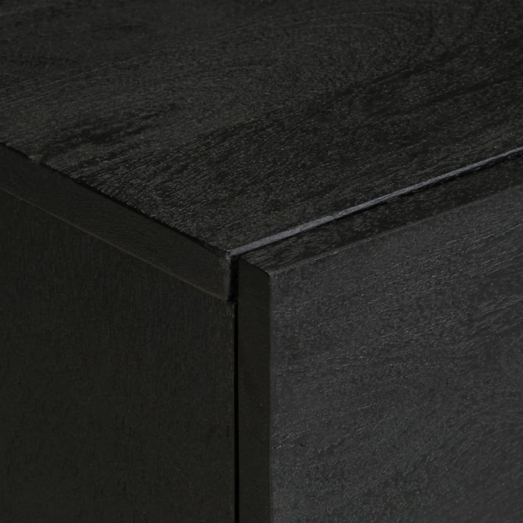 Nattbord Sengbord Svart 40x33x46 cm heltre mango