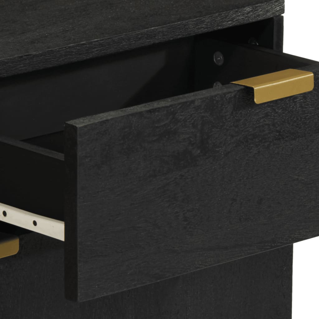 Nattbord Sengbord Svart 50x33x60 cm