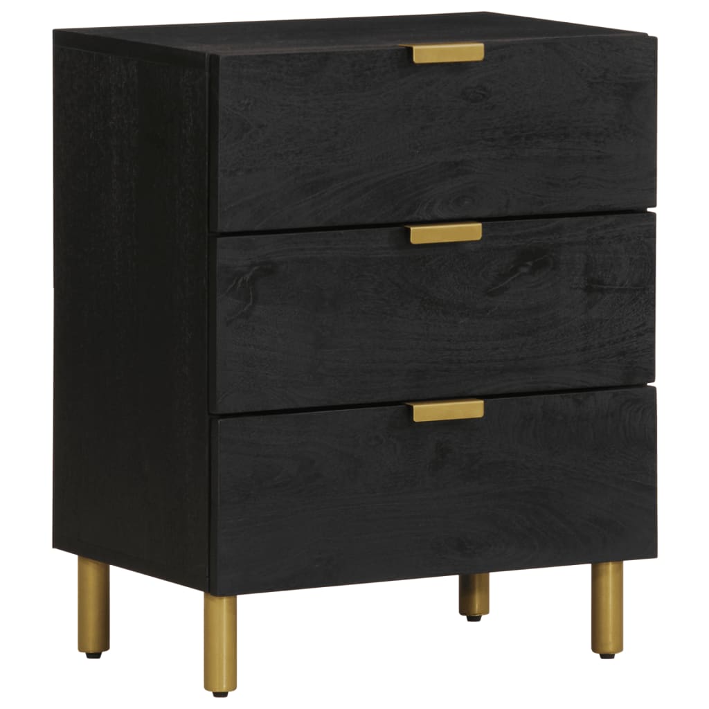 Nattbord Sengbord Svart 50x33x62 cm