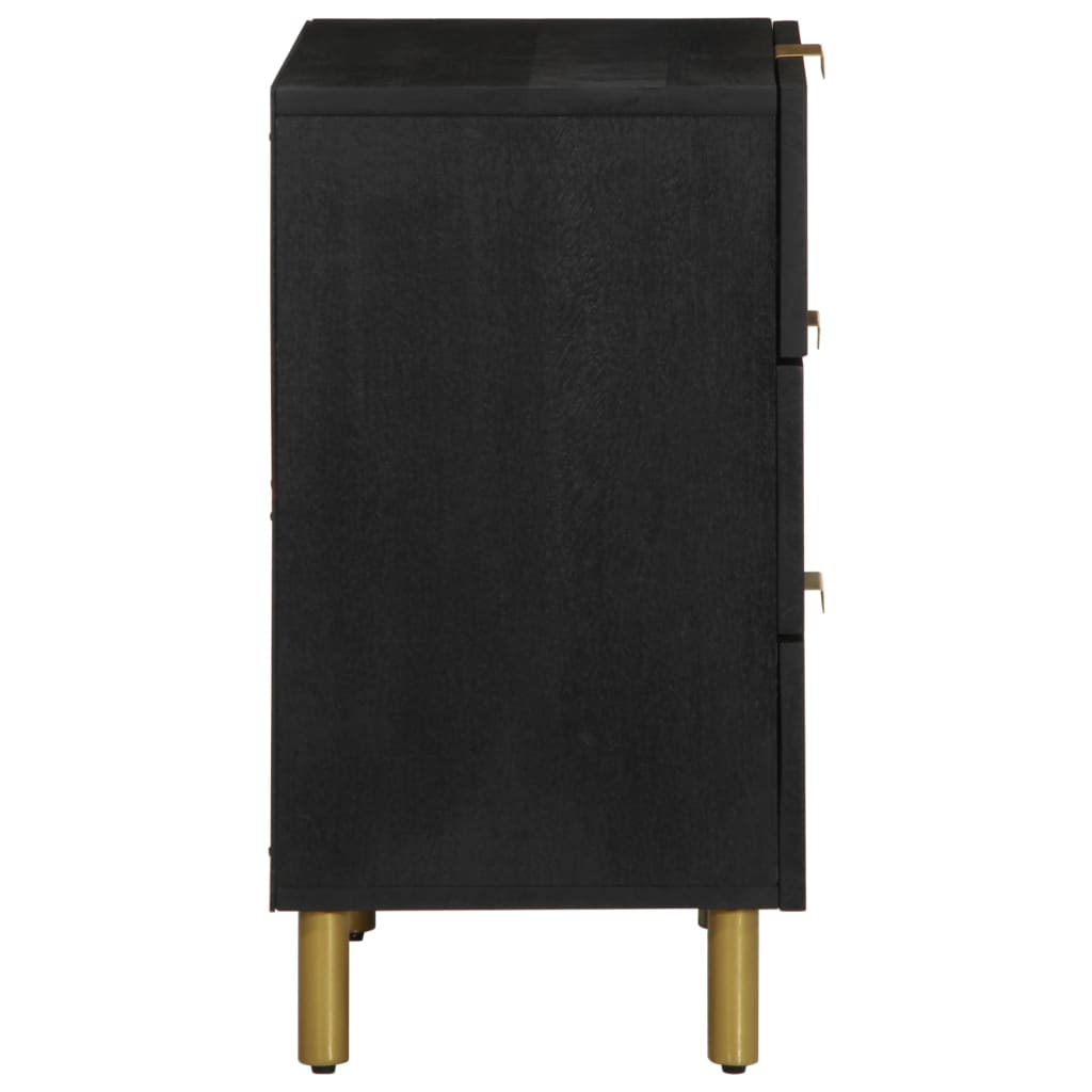 Nattbord Sengbord Svart 50x33x62 cm