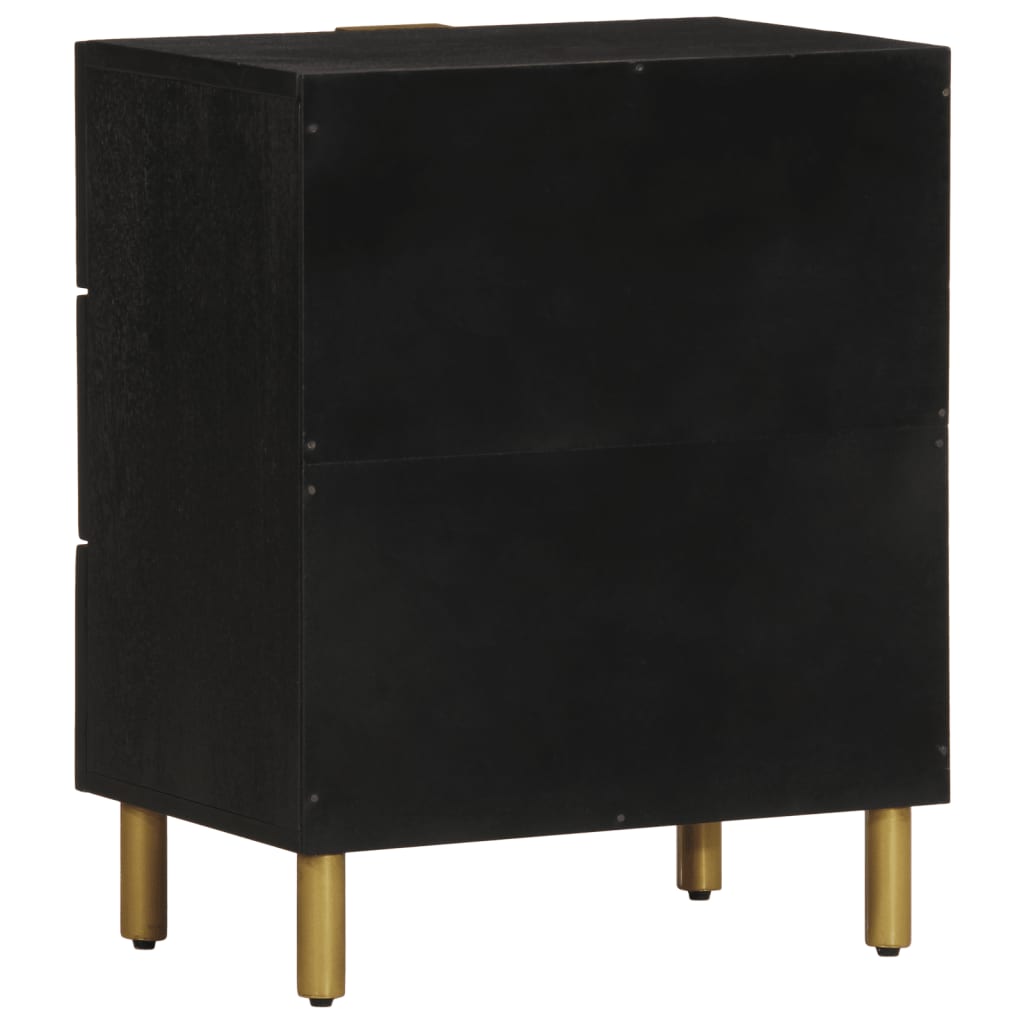 Nattbord Sengbord Svart 50x33x62 cm