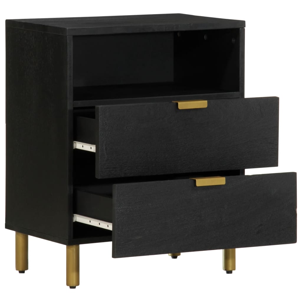 Nattbord Sengbord Svart 50x33x62 cm