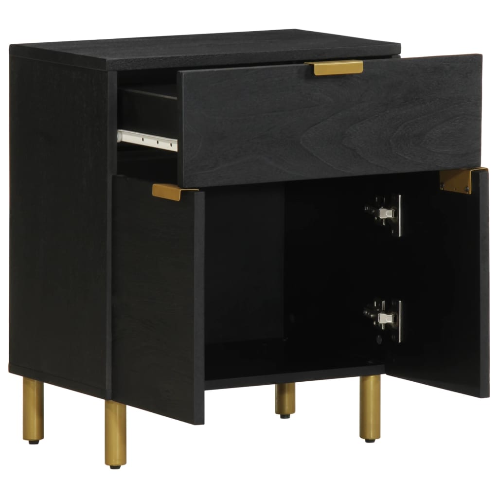 Nattbord Sengbord Svart 50x33x60 cm