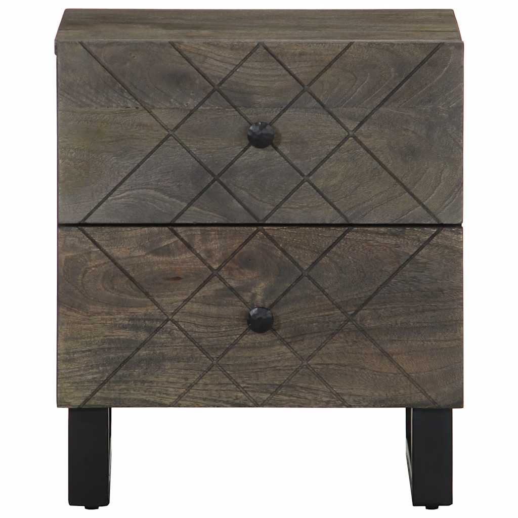 Nattbord Sengbord Svart 40x33x46 cm heltre mango