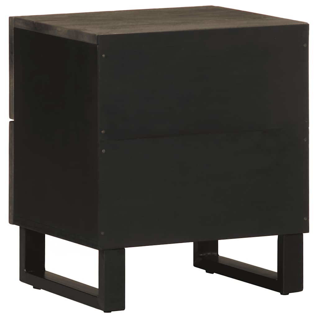 Nattbord Sengbord Svart 40x33x46 cm heltre mango
