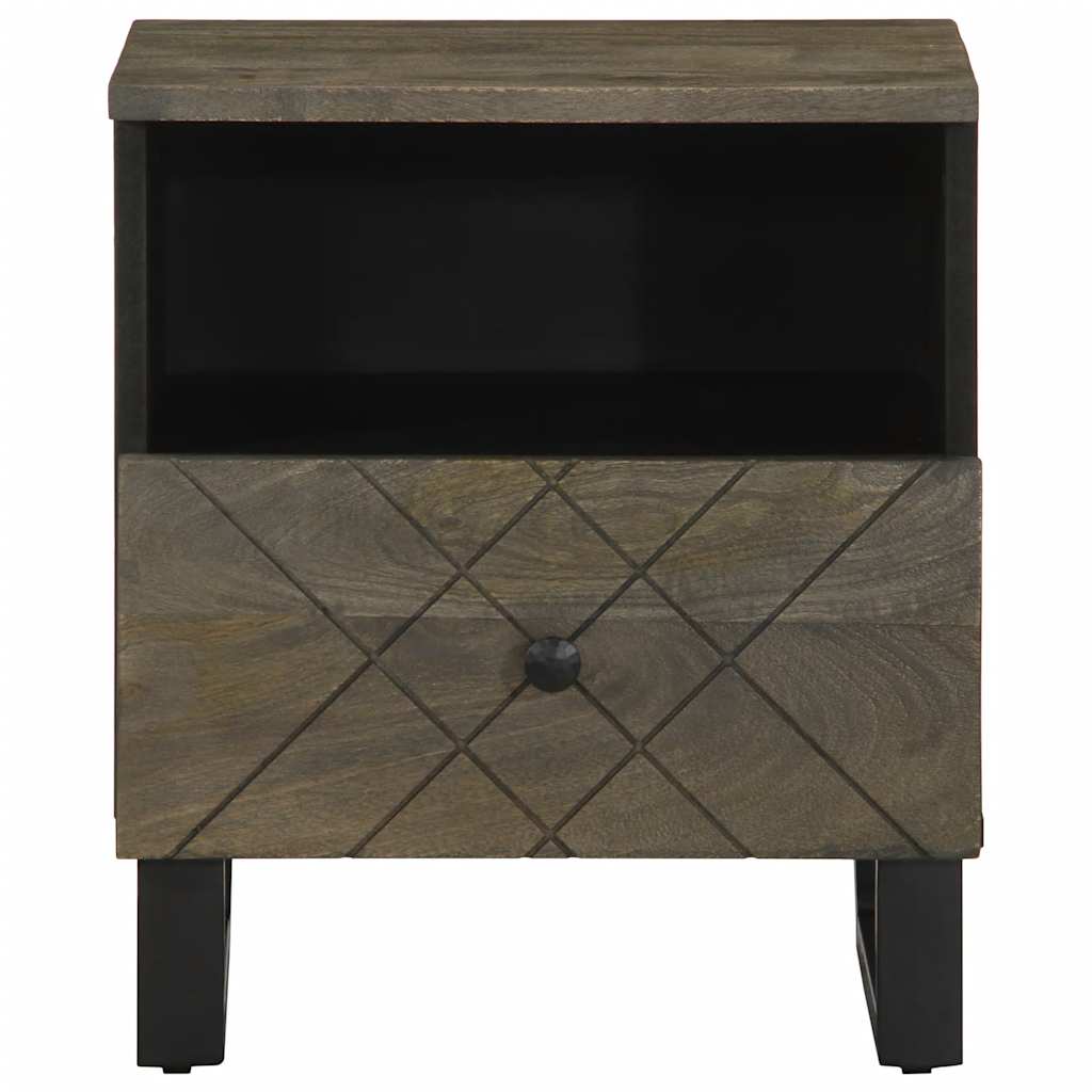Nattbord Sengbord Svart 40x33x46 cm heltre mango
