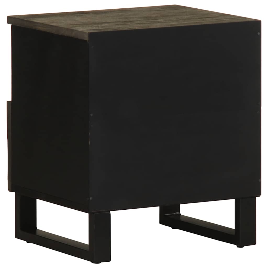 Nattbord Sengbord Svart 40x33x46 cm heltre mango