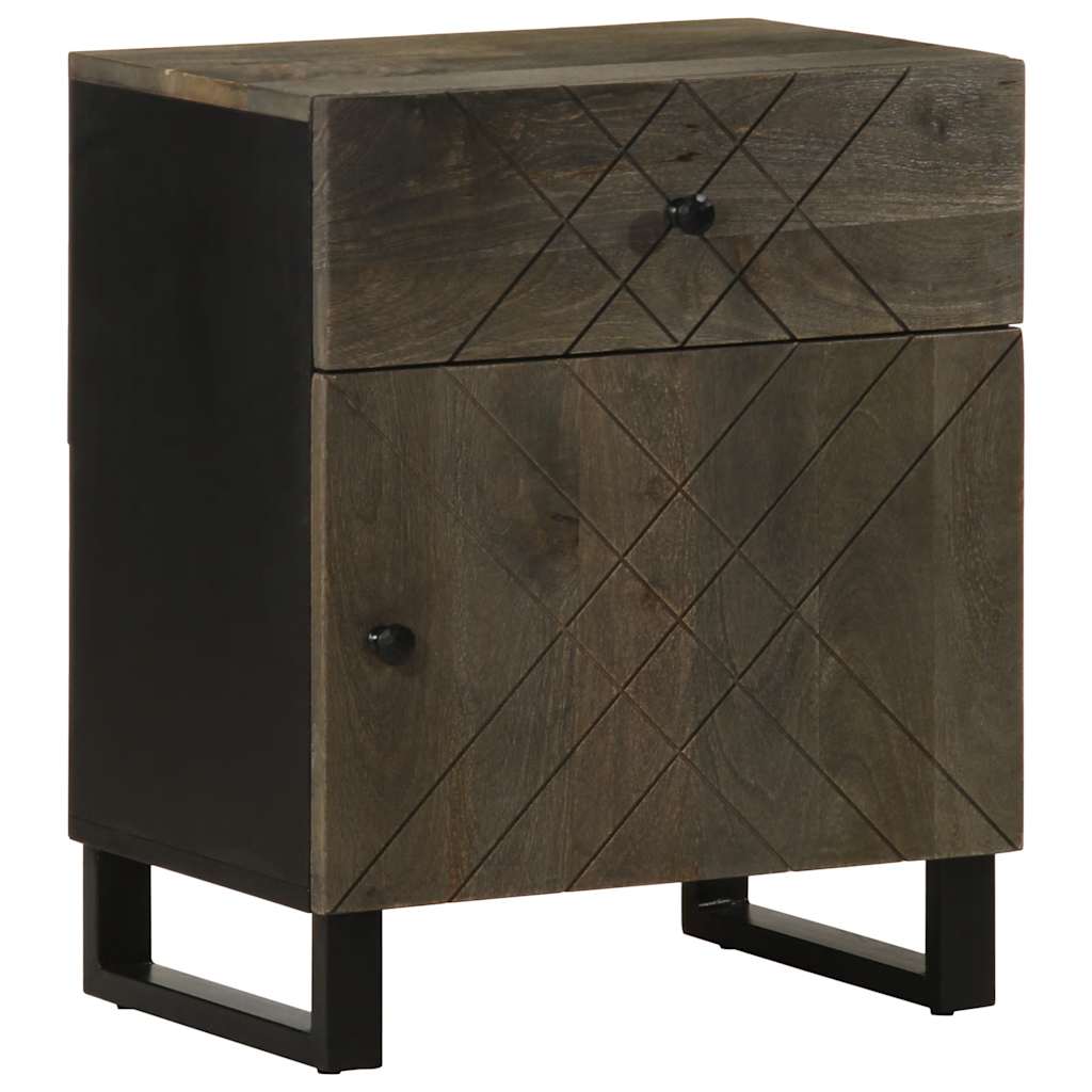 Nattbord Sengbord Svart 50x33x60 cm heltre mango