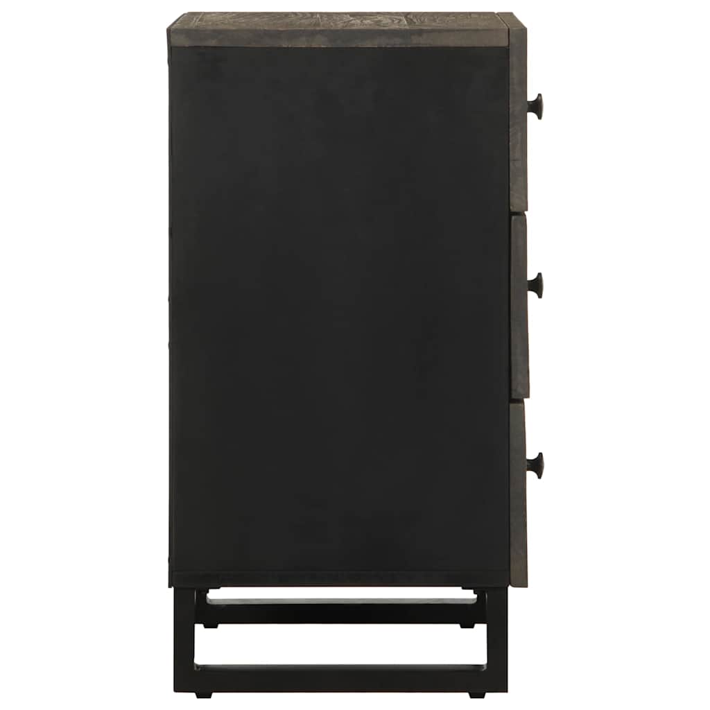 Nattbord Sengbord Svart 50x33x62 cm heltre mangotre