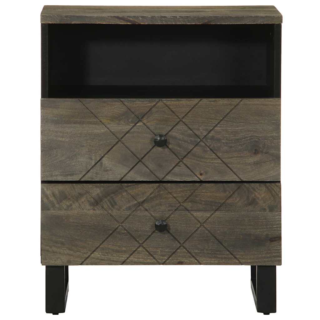 Nattbord Sengbord Svart 50x33x62 cm heltre mangotre