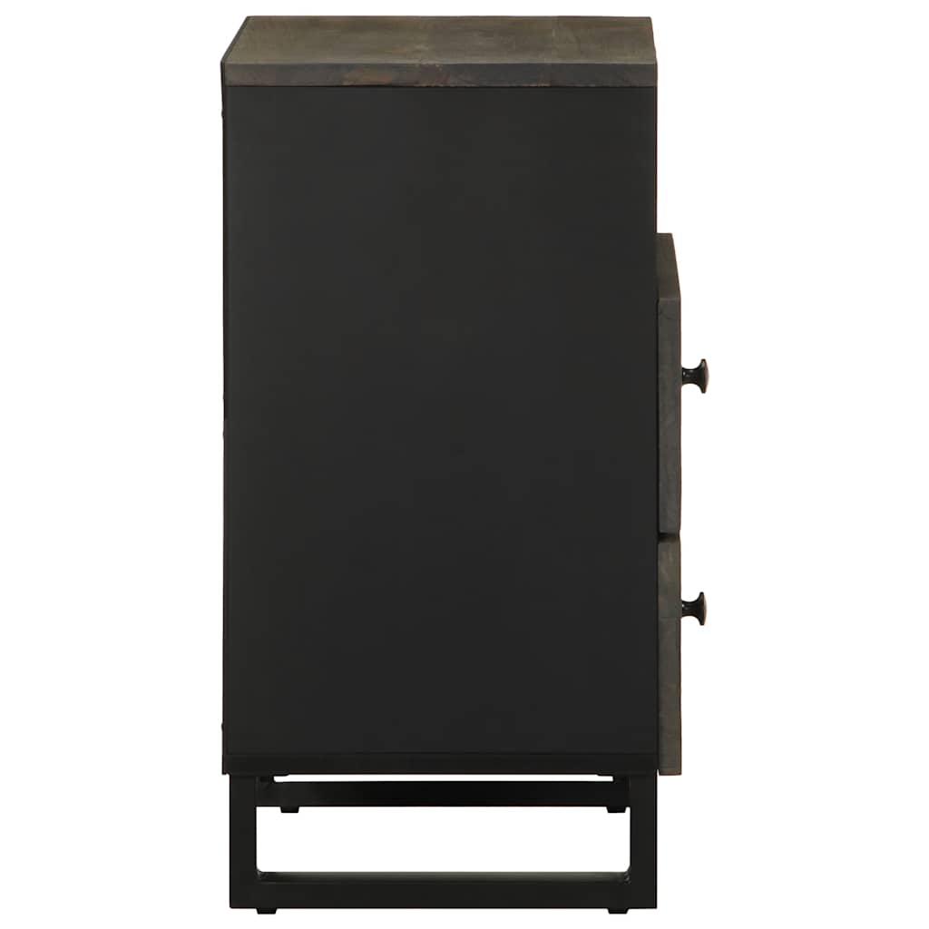 Nattbord Sengbord Svart 50x33x62 cm heltre mangotre