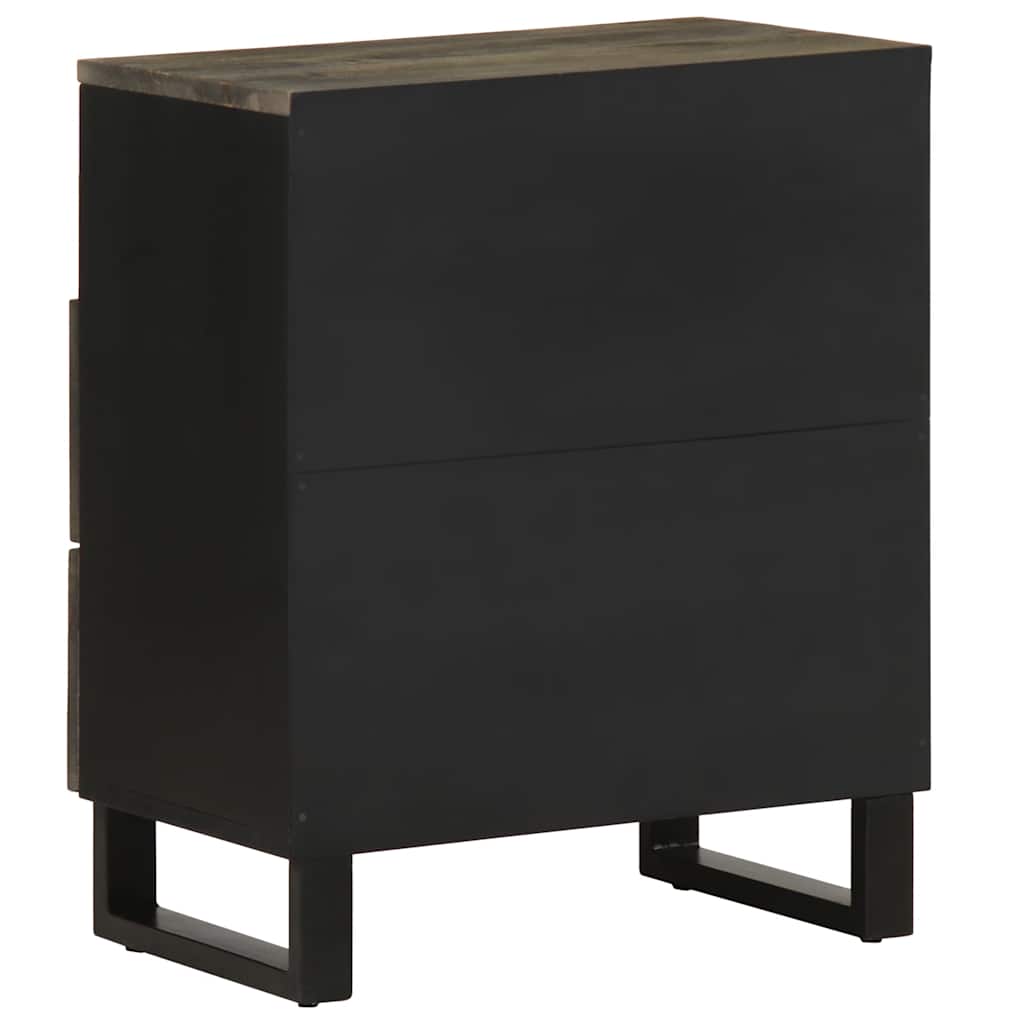 Nattbord Sengbord Svart 50x33x62 cm heltre mangotre