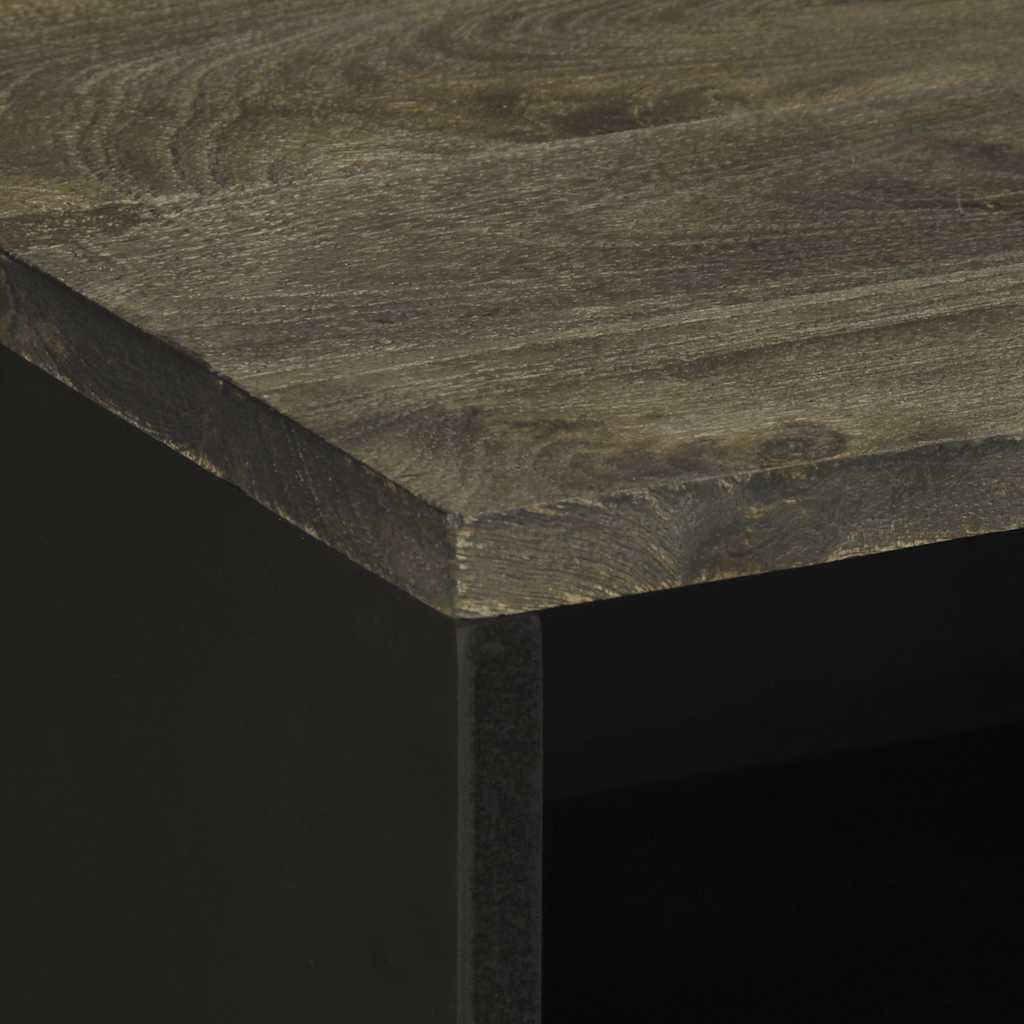 Nattbord Sengbord Svart 50x33x62 cm heltre mangotre