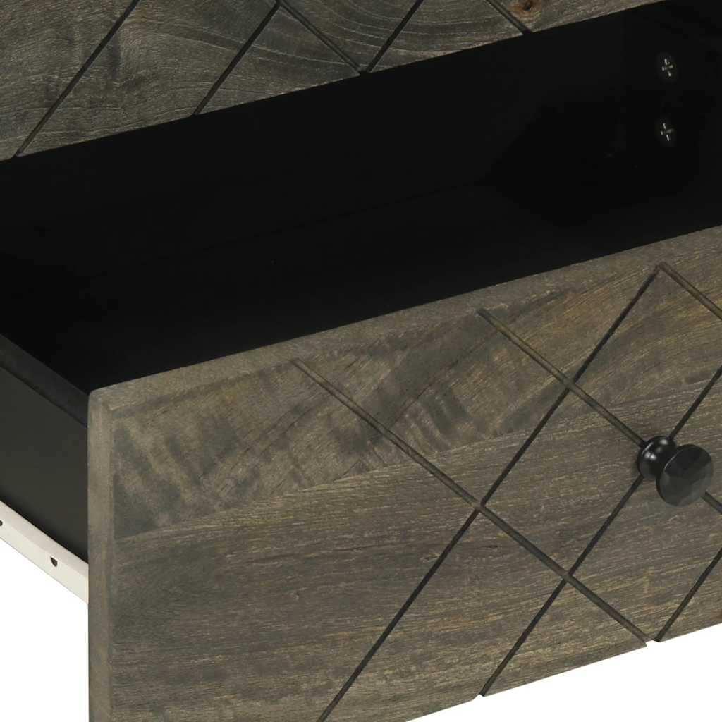 Nattbord Sengbord Svart 50x33x62 cm heltre mangotre