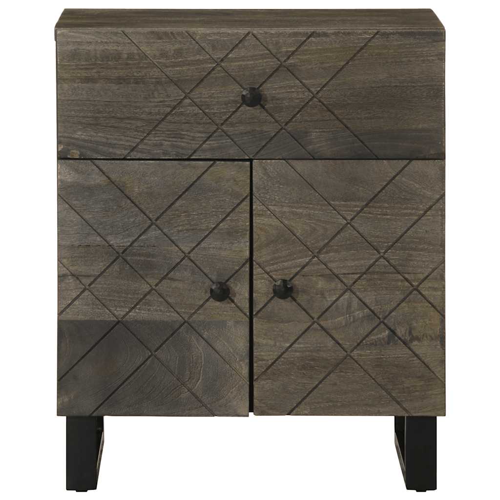 Nattbord Sengbord Svart 50x33x60 cm heltre mangotre