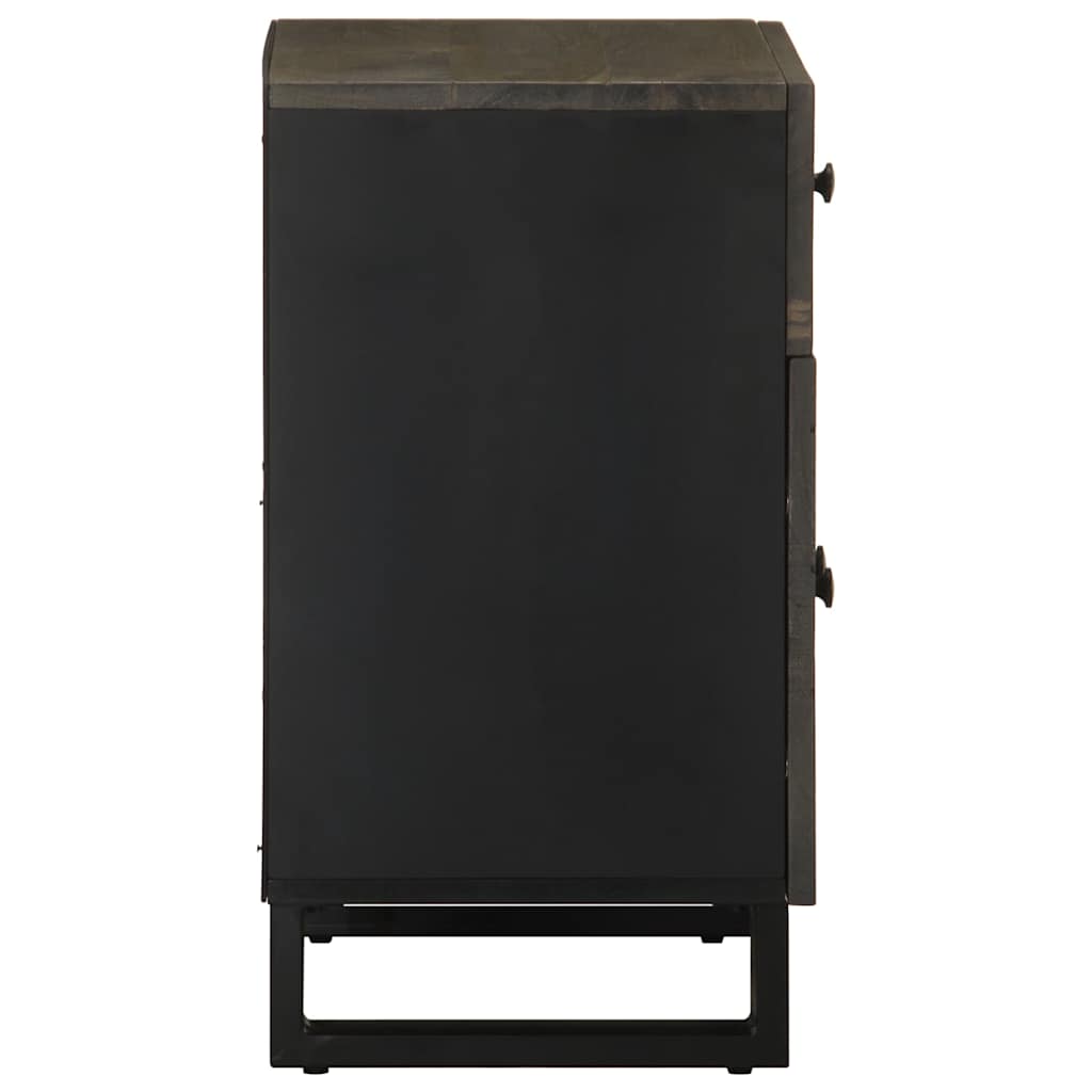 Nattbord Sengbord Svart 50x33x60 cm heltre mangotre