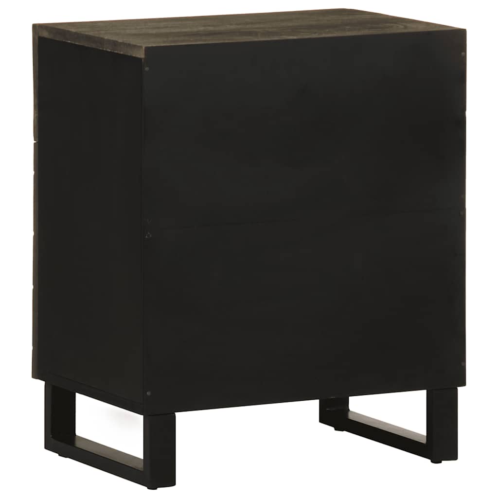 Nattbord Sengbord Svart 50x33x60 cm heltre mangotre