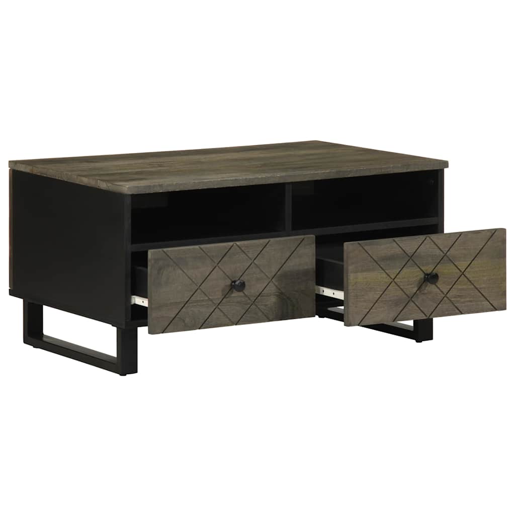 Salongbord Sofabord Svart 80x54x40 cm heltre furu