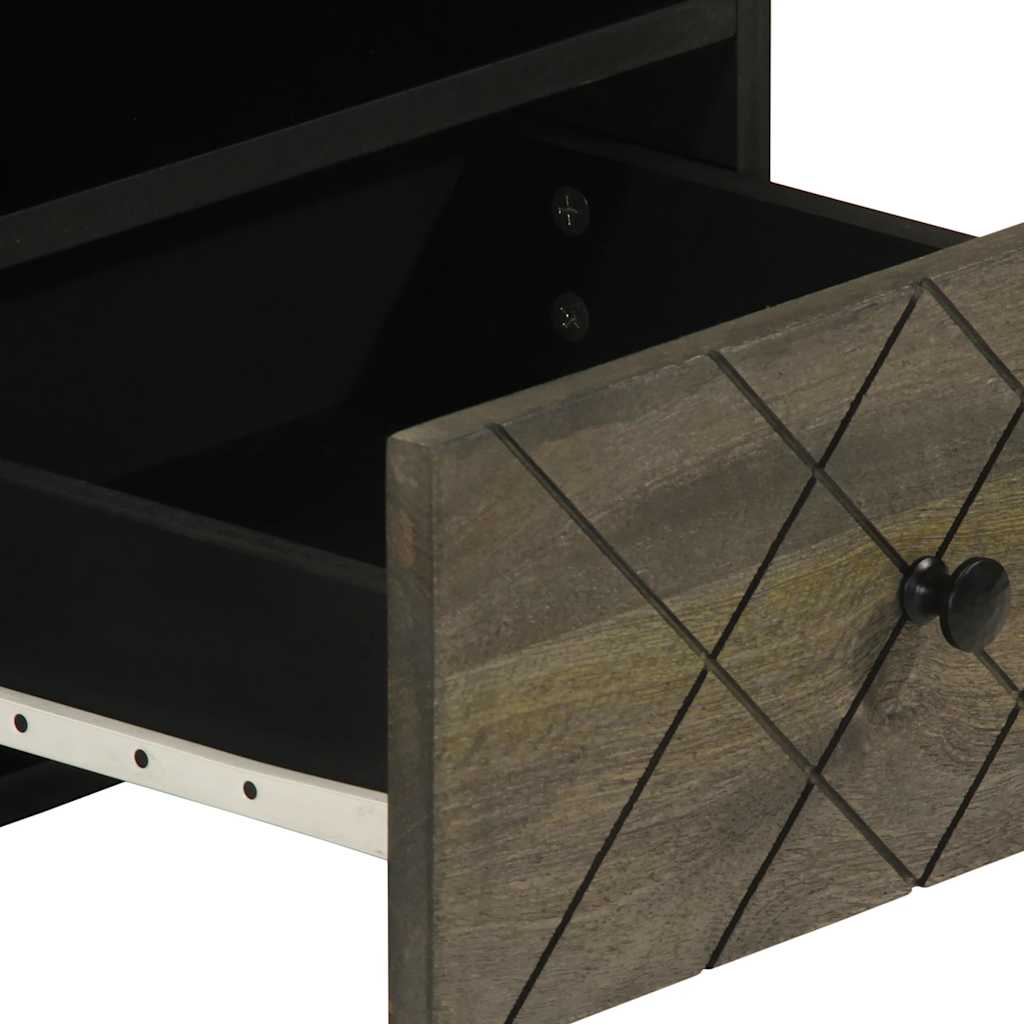 Salongbord Sofabord Svart 80x54x40 cm heltre furu
