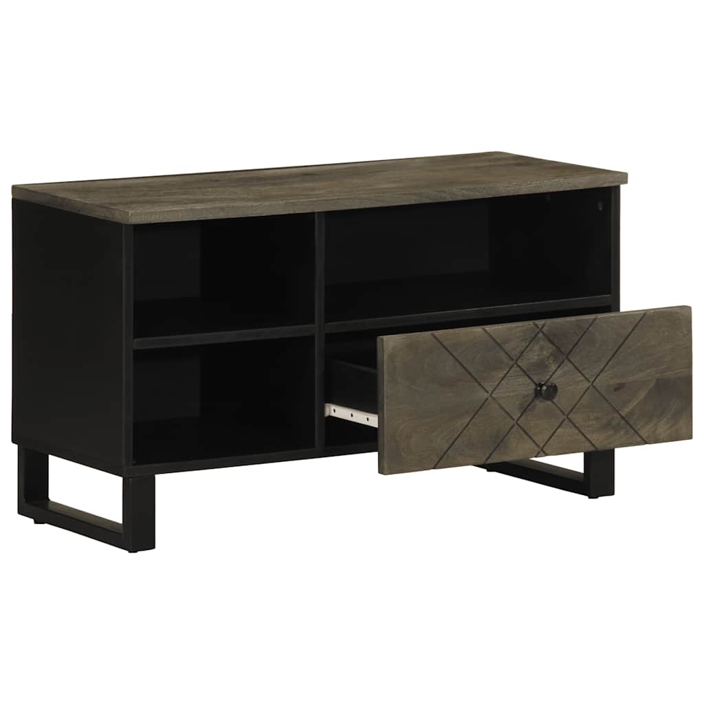 TV-Møbel Svart Tv-benk 80x33x46 cm heltre mango