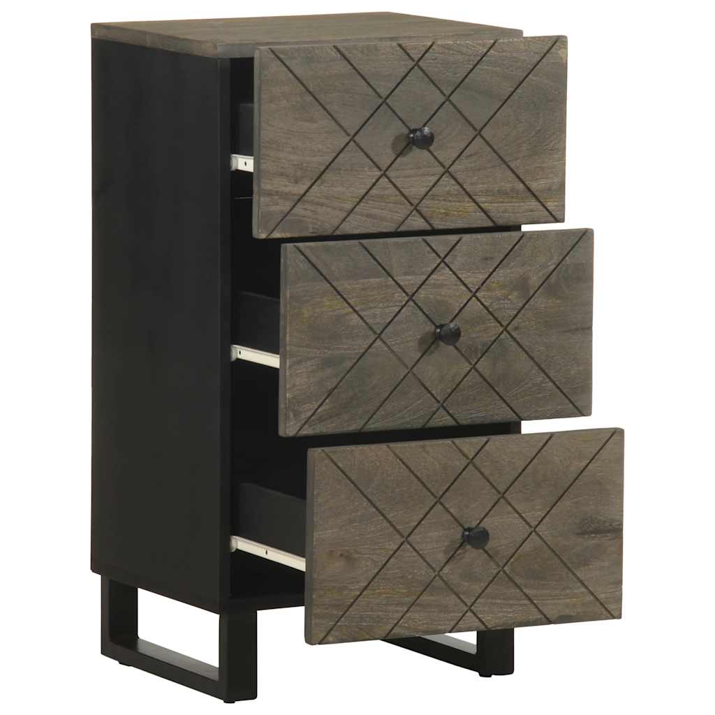 Skjenk Svart 40x33x75 cm heltre mango