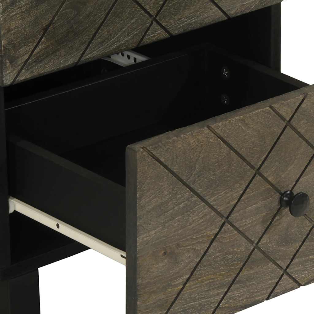 Skjenk Svart 40x33x75 cm heltre mango