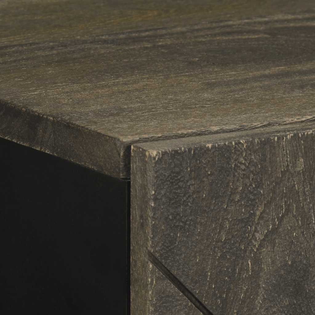 Skjenk Svart 40x33x75 cm heltre mango