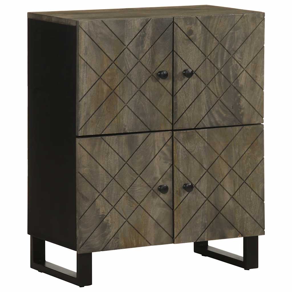 Skjenk Svart 60x33x75 cm heltre mango