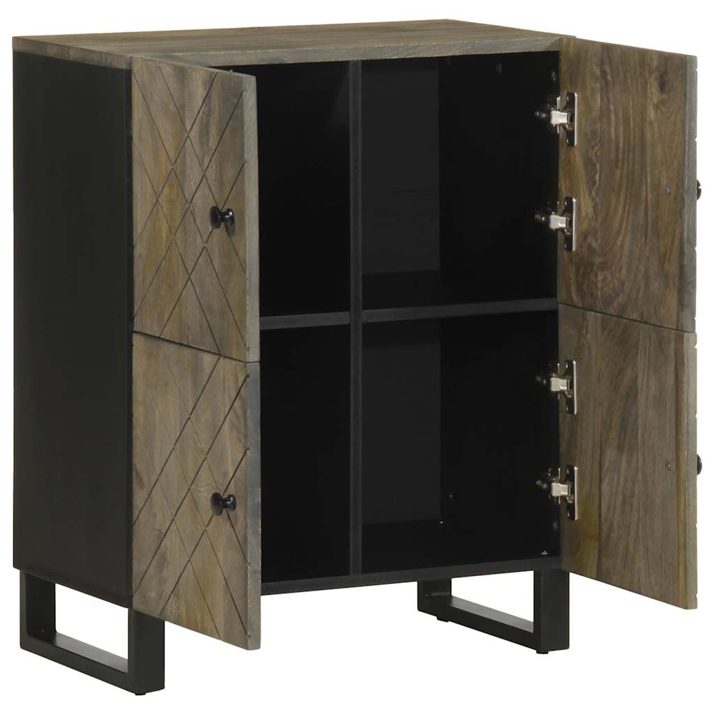 Skjenk Svart 60x33x75 cm heltre mango