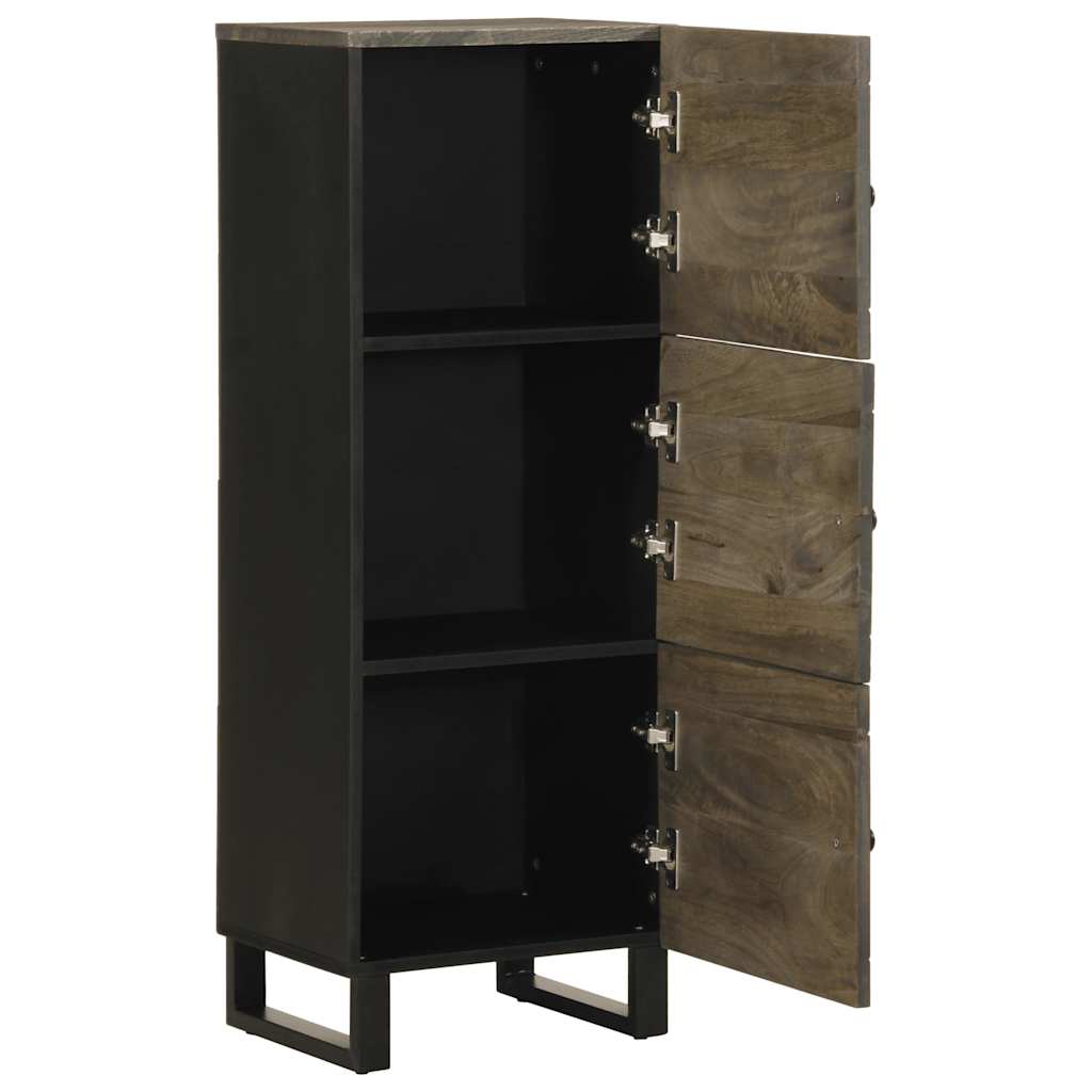 Skap Svart 40x33x110 cm heltre mango