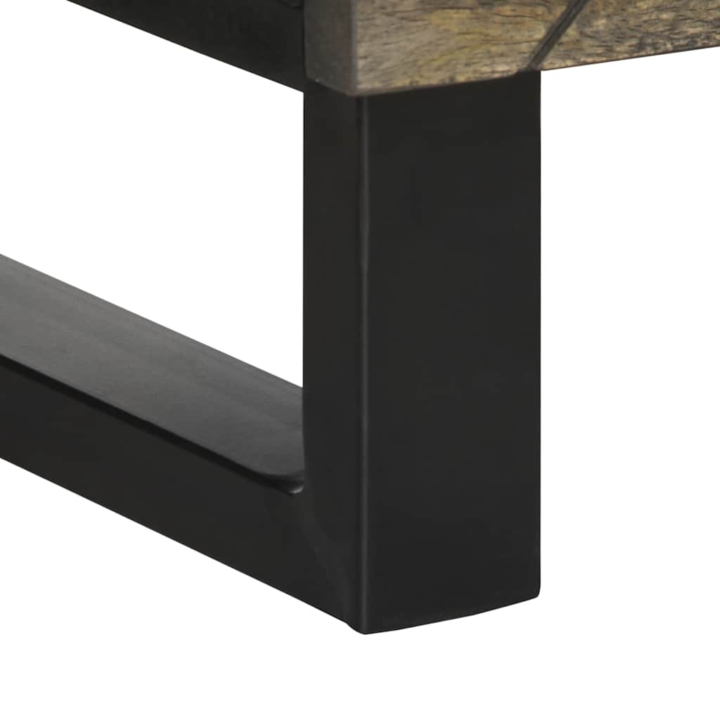 Skap Svart 40x33x110 cm heltre mango