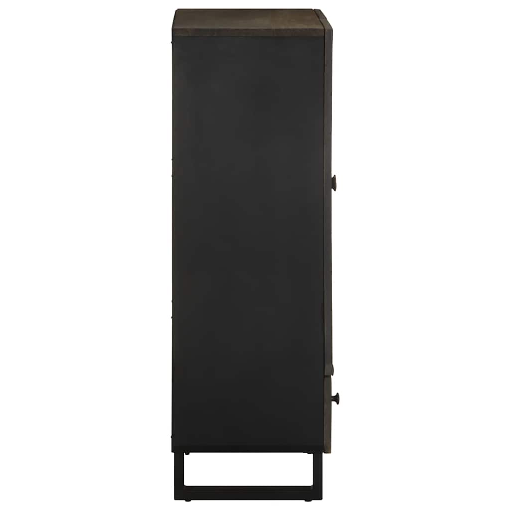 Skap Svart 60x33x100 cm heltre mango